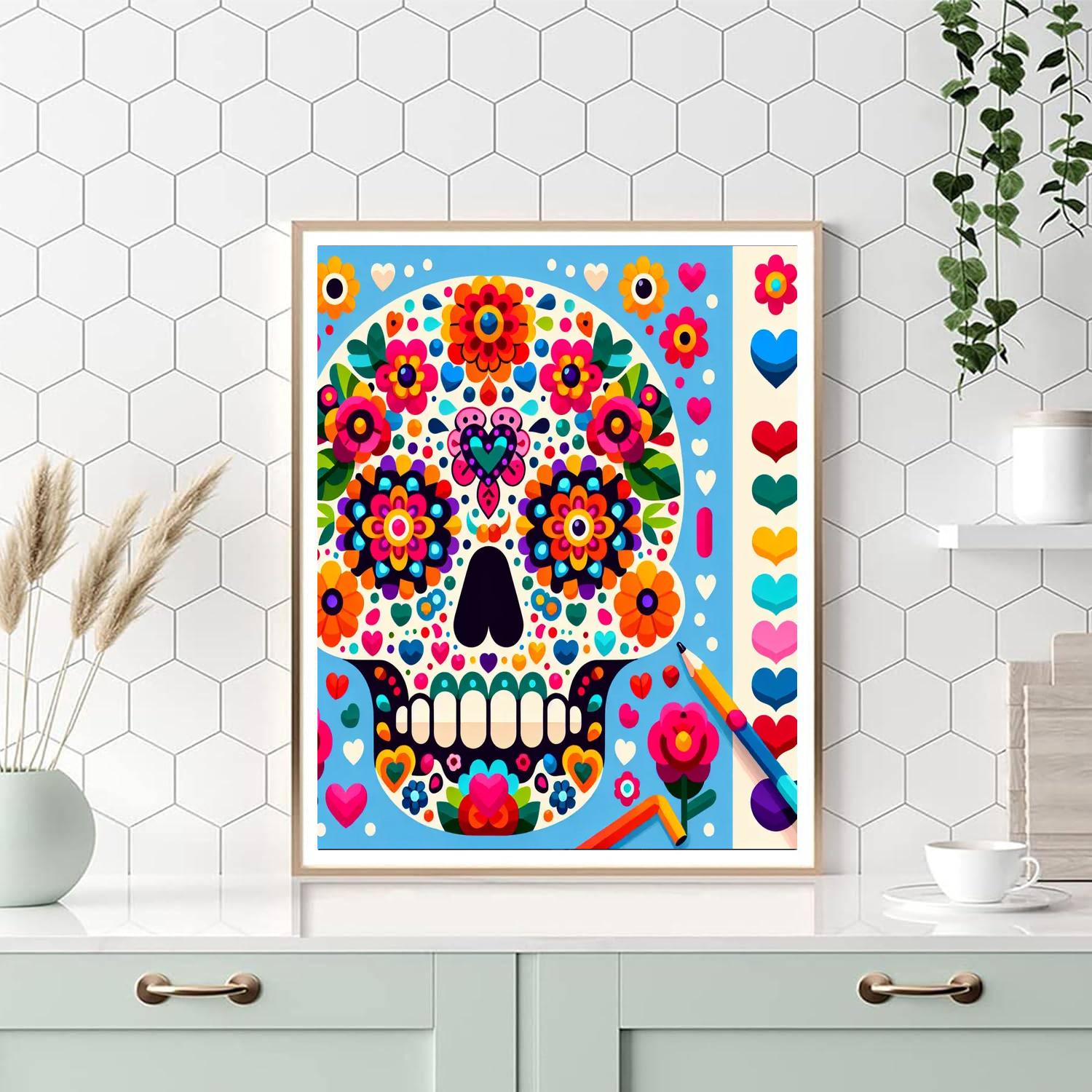 Sweet Sugar Skull - DIY Painting By Numbers Kit