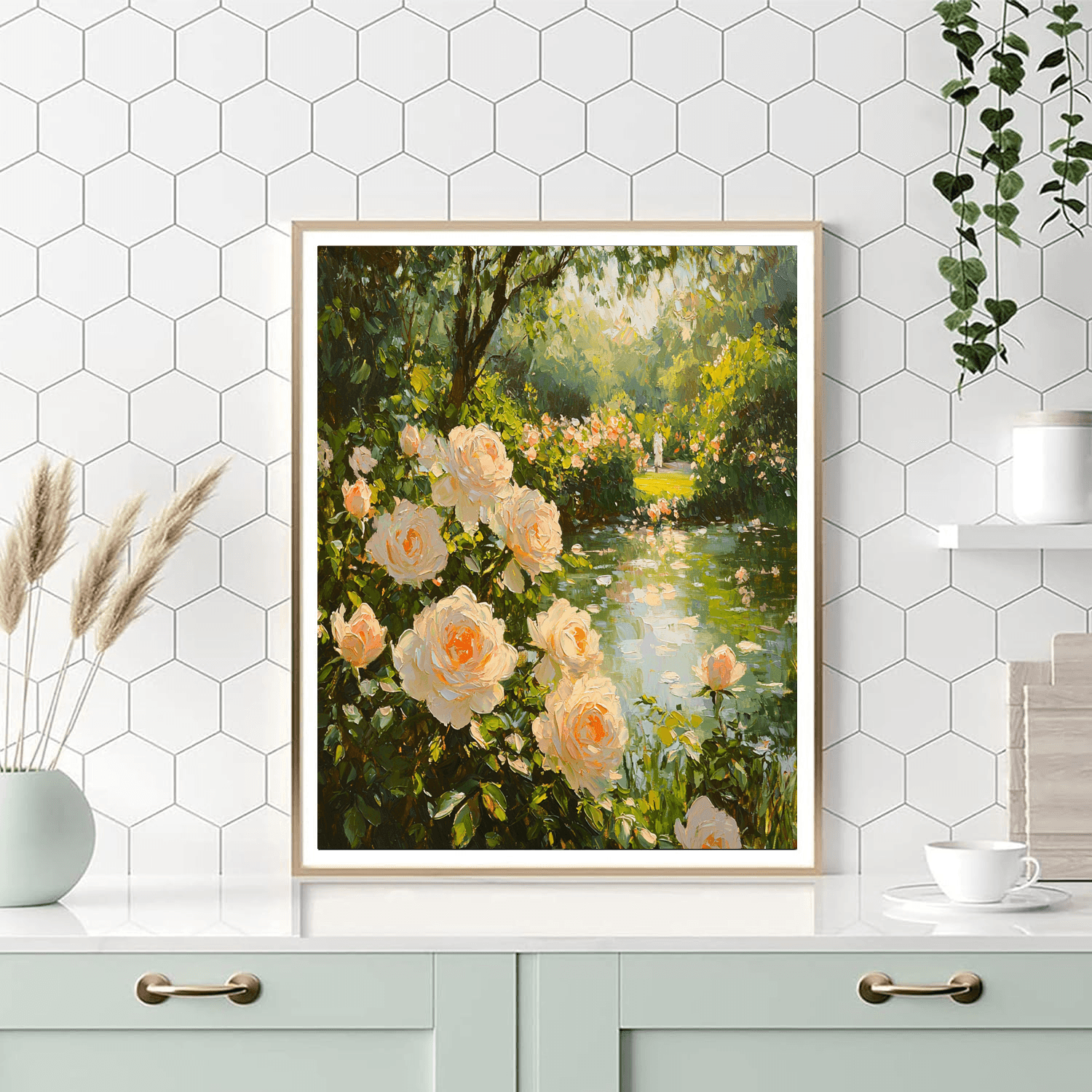 Claude Monet Inspired Monet's Rose Garden - DIY Painting By Numbers Kit