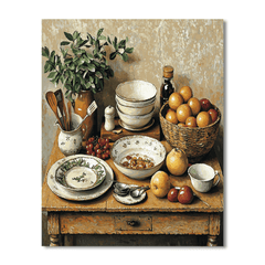 Morandi Inspired Culinary Delights - DIY Painting By Numbers Kit