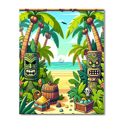 Tropical Tiki Adventure - DIY Painting By Numbers Kit