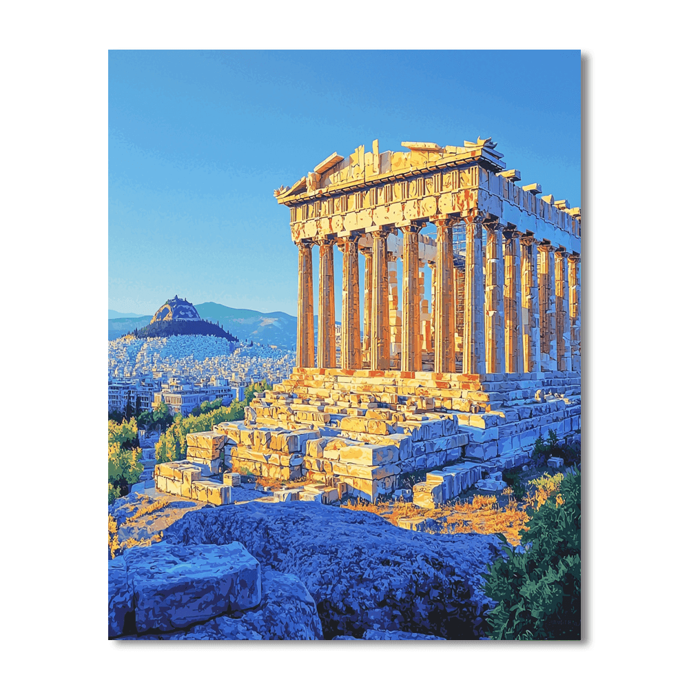 Acropolis of Athens - Greece - DIY Painting By Numbers Kit