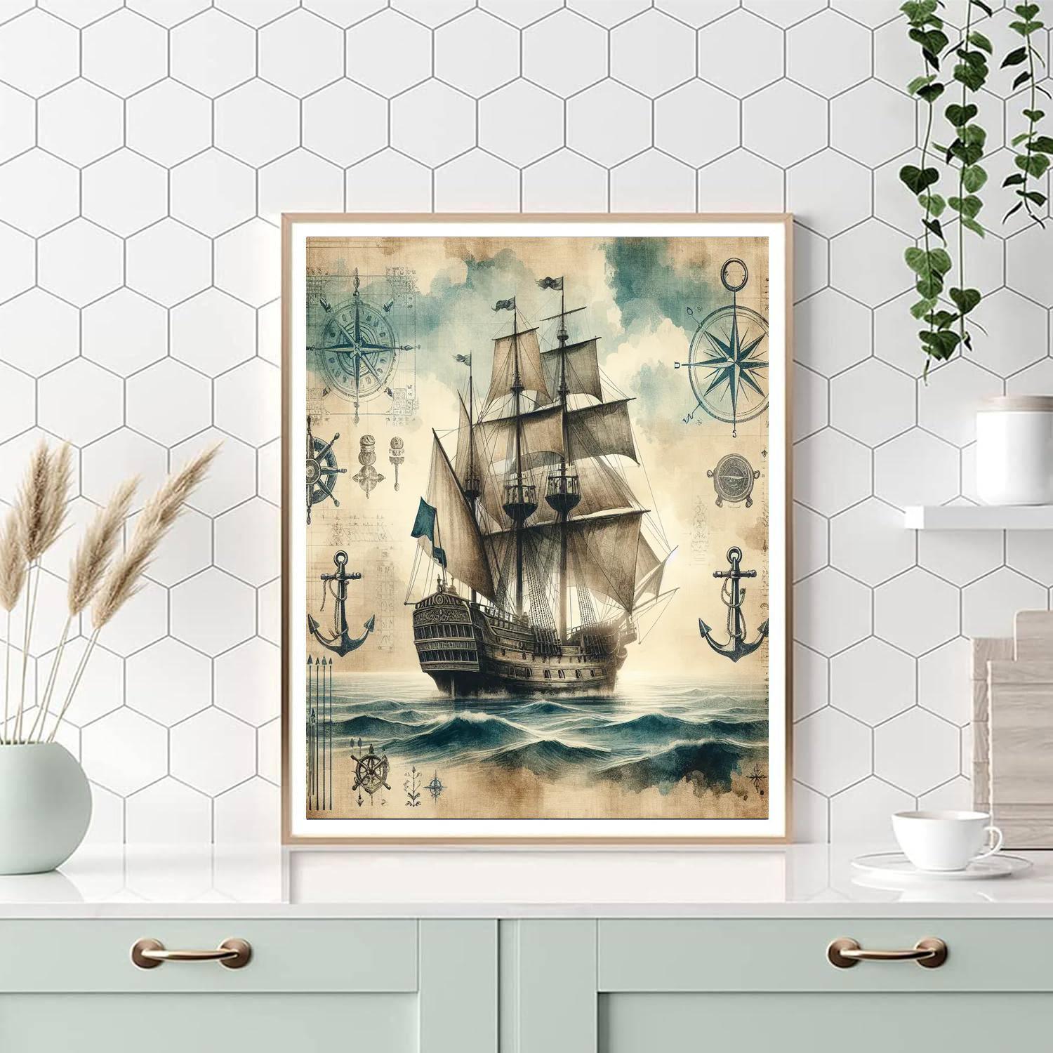 Vintage Nautical Odyssey - DIY Painting By Numbers Kit