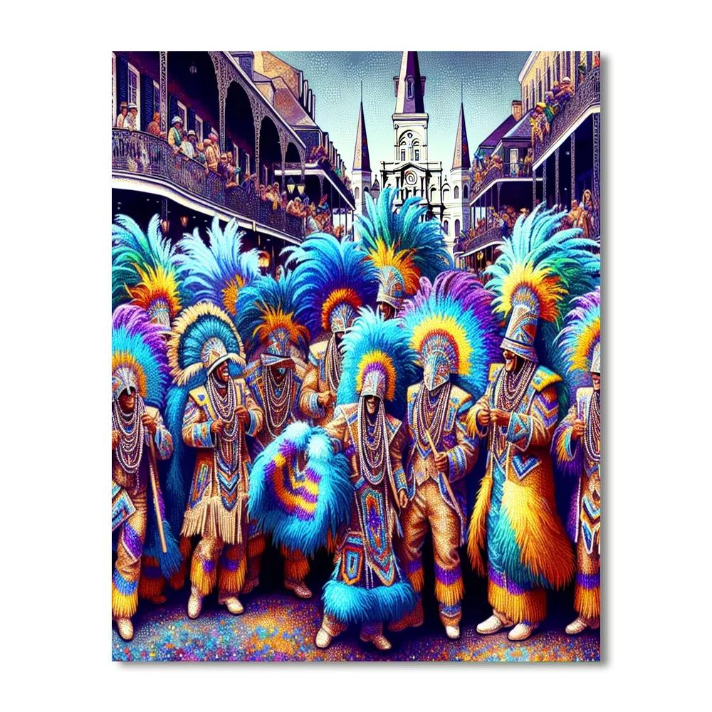 Mardi Gras Indians Super Sunday - USA - DIY Painting By Numbers Kit