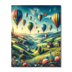 Vintage Hot Air Balloons - DIY Painting By Numbers Kit