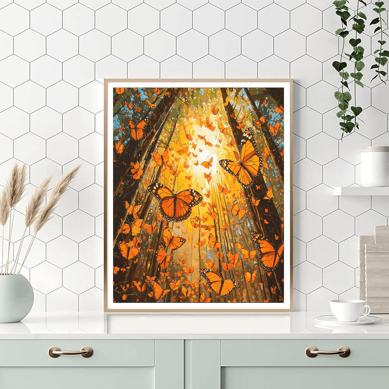 Monarch Butterfly Biosphere Reserve - Mexico - DIY Painting By Numbers Kit