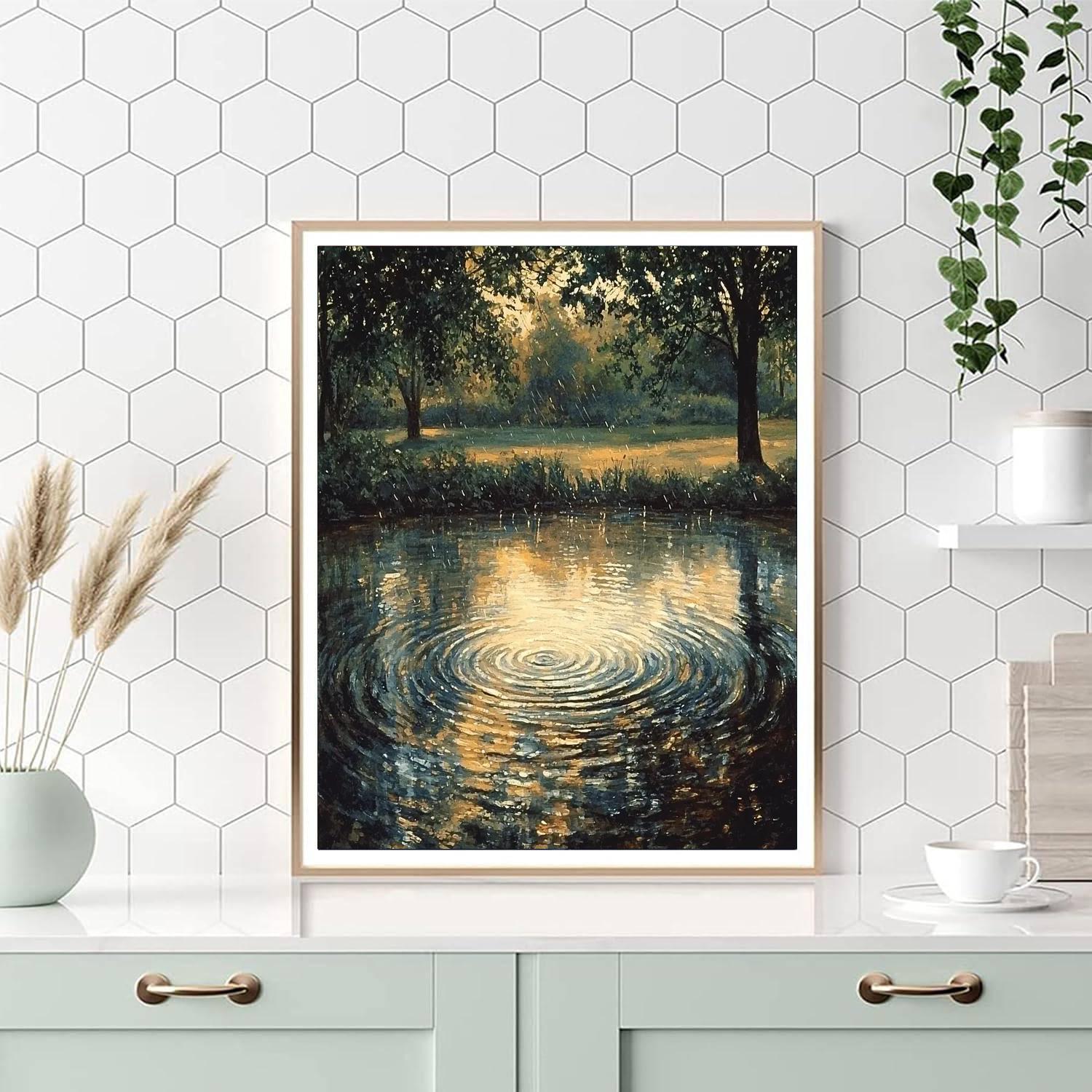 Edgar Degas Inspired Reflections in the Rain - DIY Painting By Numbers Kit