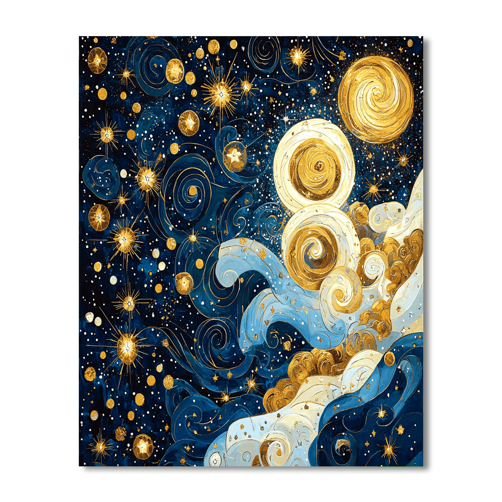 Gustav Klimt Inspired Celestial Beauty - DIY Painting By Numbers Kit
