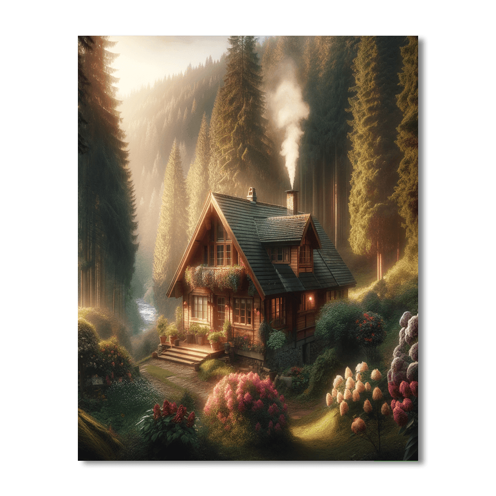 Cozy Retreat: Cabin - DIY Painting By Numbers Kit