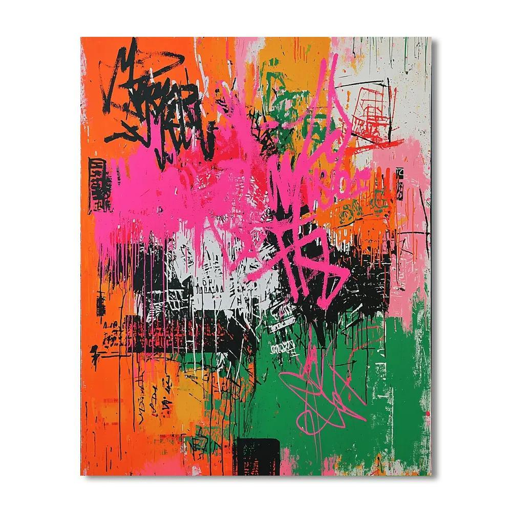 Jean-Michel Basquiat Inspired Graffiti Soul Canvas - DIY Painting By Numbers Kit