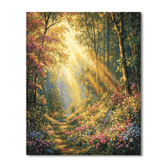 Kinkade Inspired Timeless Enchanted Forest - DIY Painting By Numbers Kit