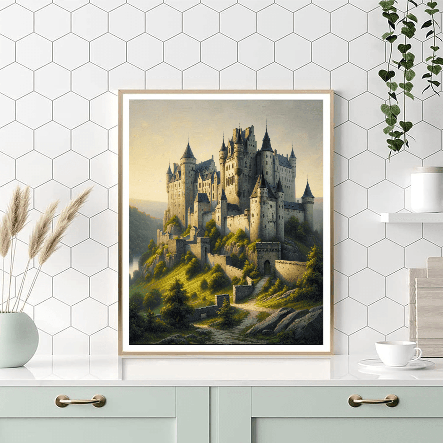 Historic Medieval Castle - DIY Painting By Numbers Kit
