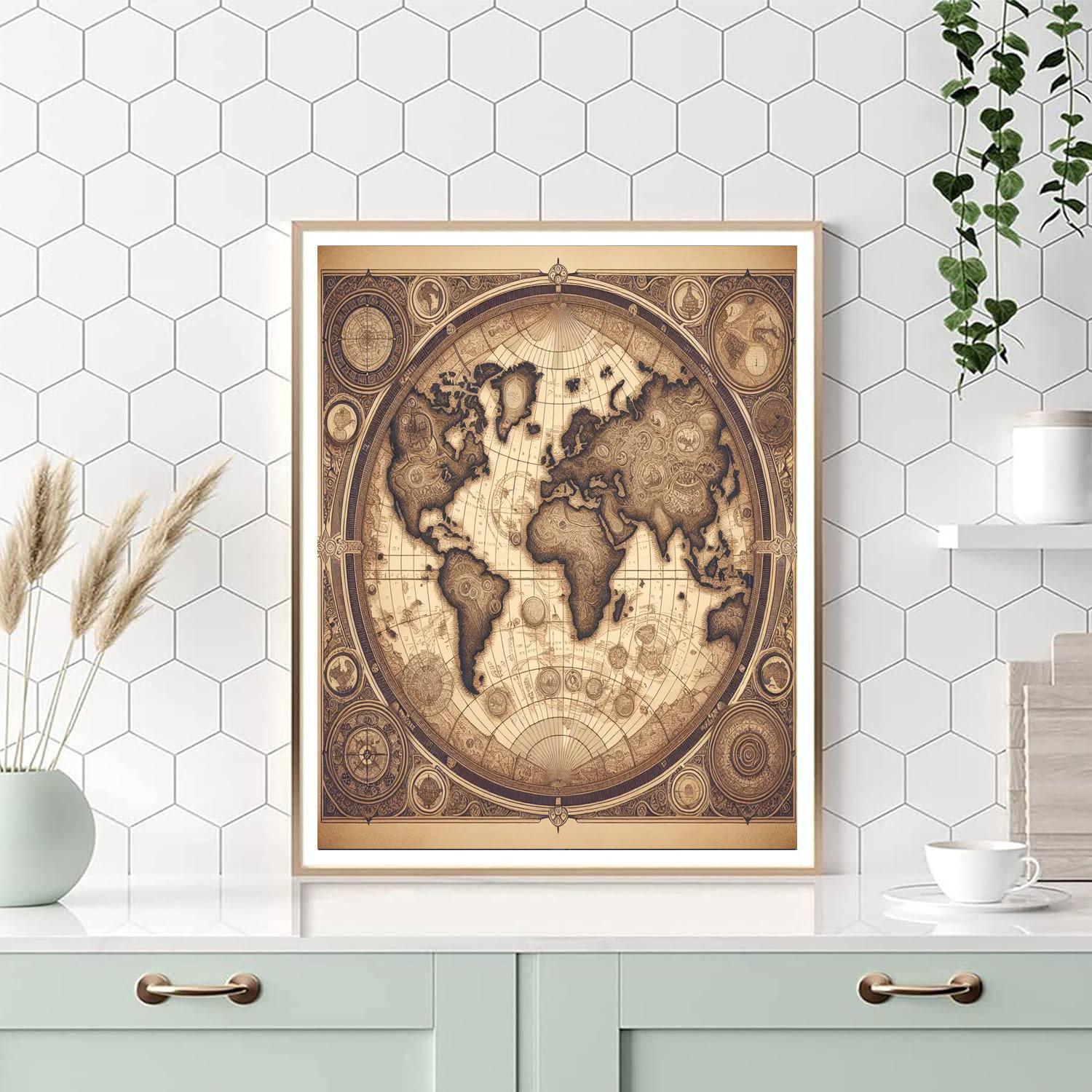 World Explorer's Map - DIY Painting By Numbers Kit