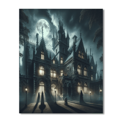 Eerie Horror House Reflection - DIY Painting By Numbers Kit