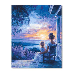 Mother and Child at Dusk - DIY Painting By Numbers Kit