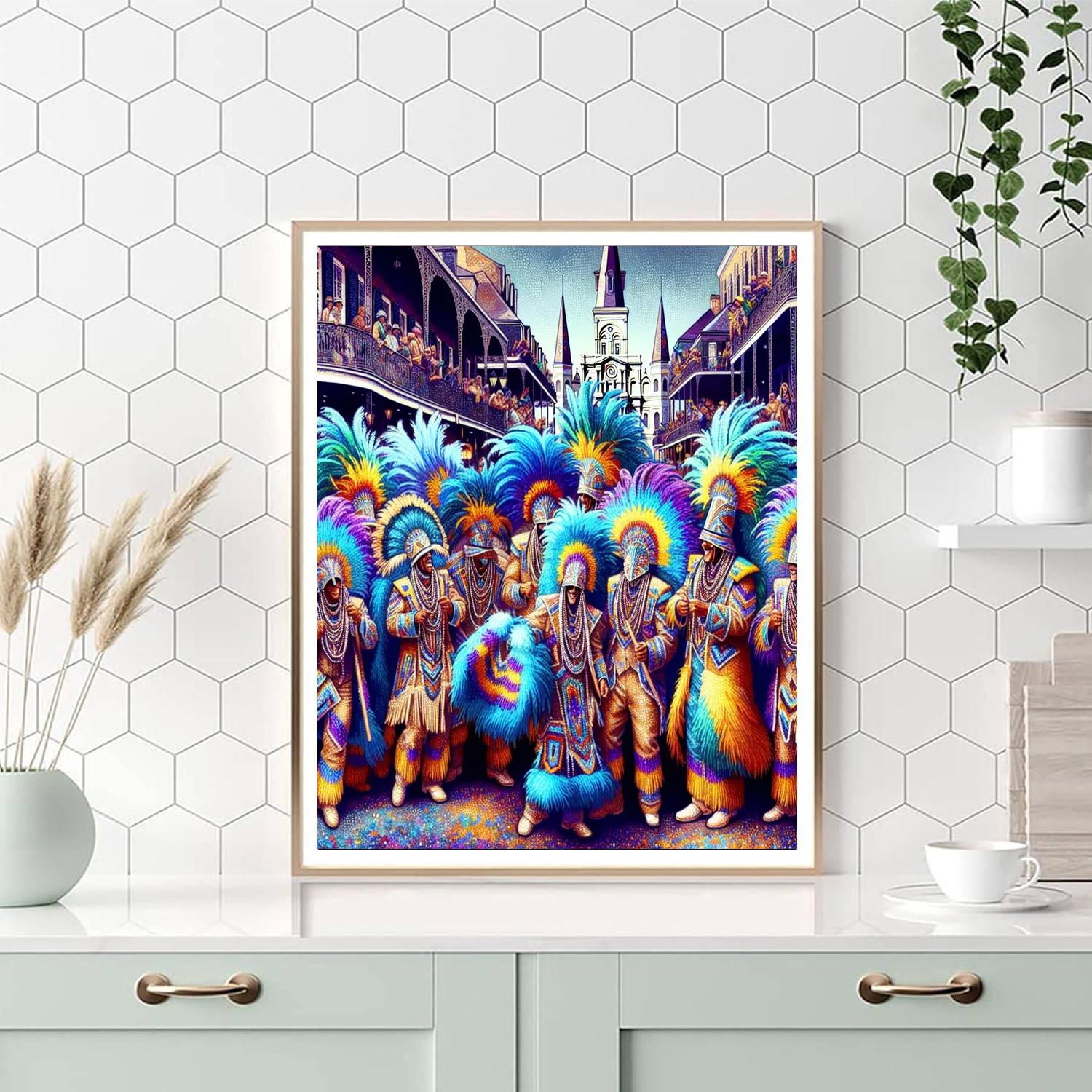 Mardi Gras Indians Super Sunday - USA - DIY Painting By Numbers Kit