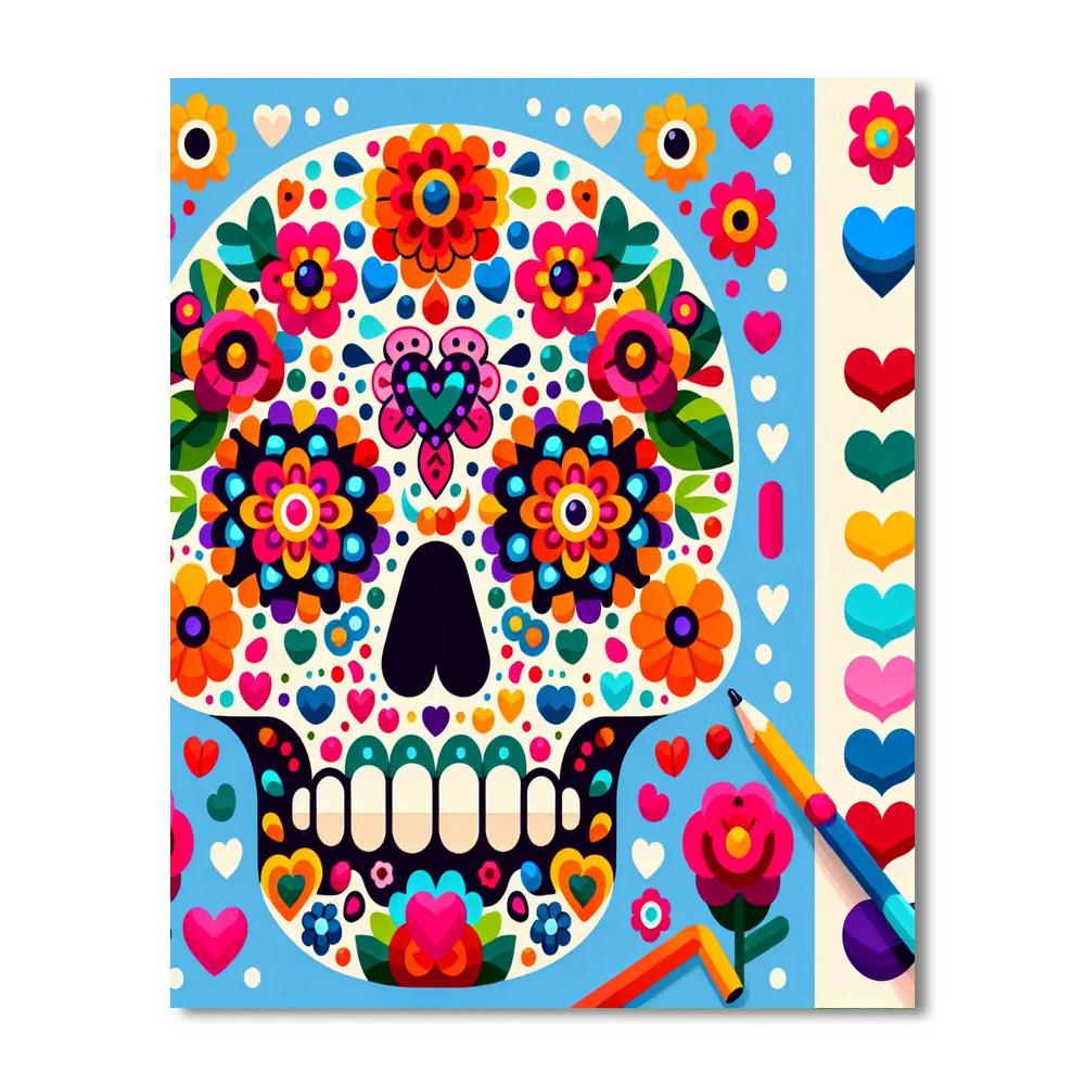 Sweet Sugar Skull - DIY Painting By Numbers Kit