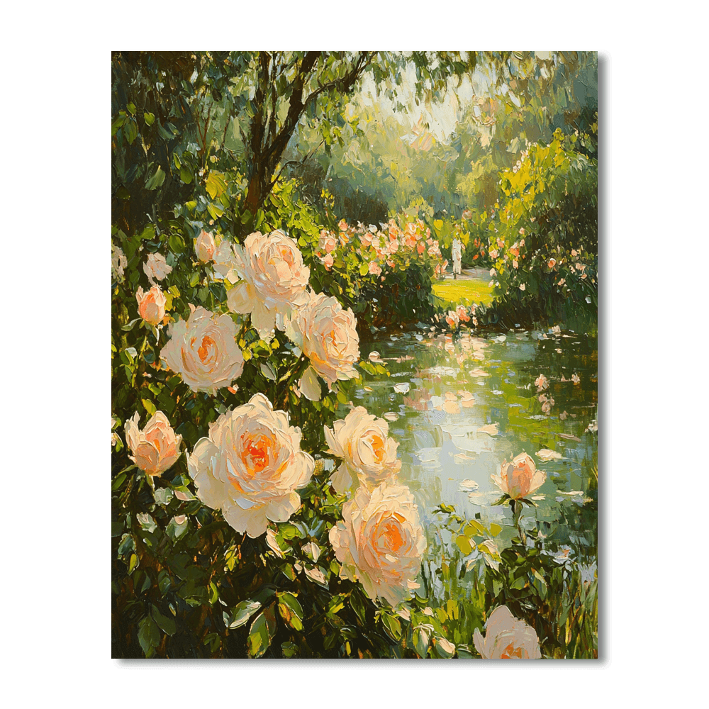 Claude Monet Inspired Monet's Rose Garden - DIY Painting By Numbers Kit