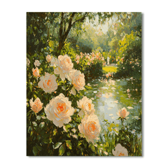 Claude Monet Inspired Monet's Rose Garden - DIY Painting By Numbers Kit