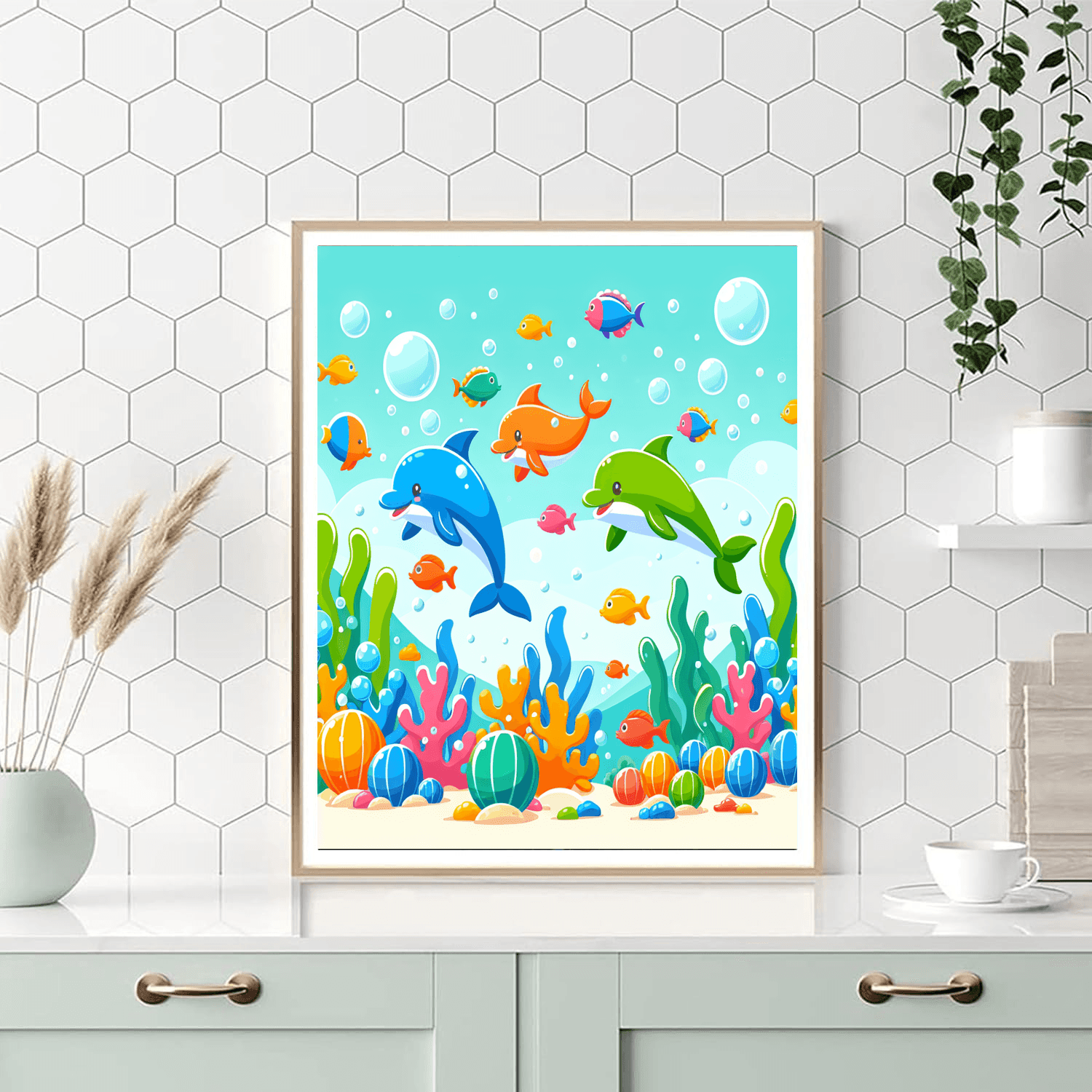 Joyful Ocean Life - DIY Painting By Numbers Kit