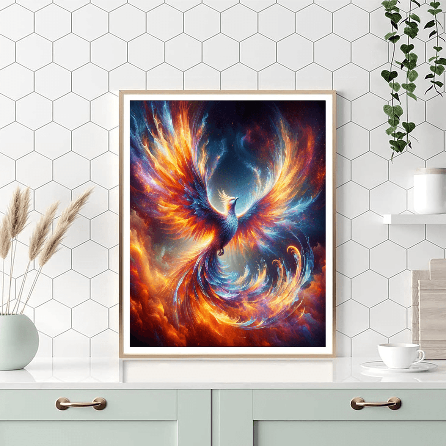 Celestial Phoenix Rising - DIY Painting By Numbers Kit