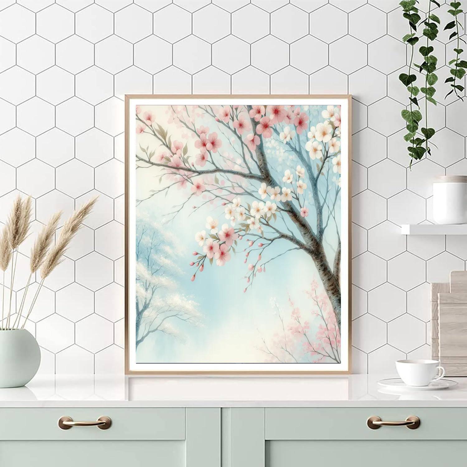 Cherry Blossom Harmony - DIY Painting By Numbers Kit