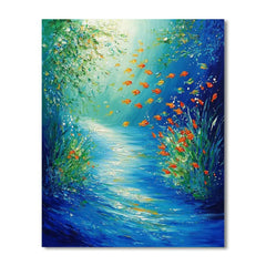 Claude Monet Inspired Enchanting Underwater Scene - DIY Painting By Numbers Kit
