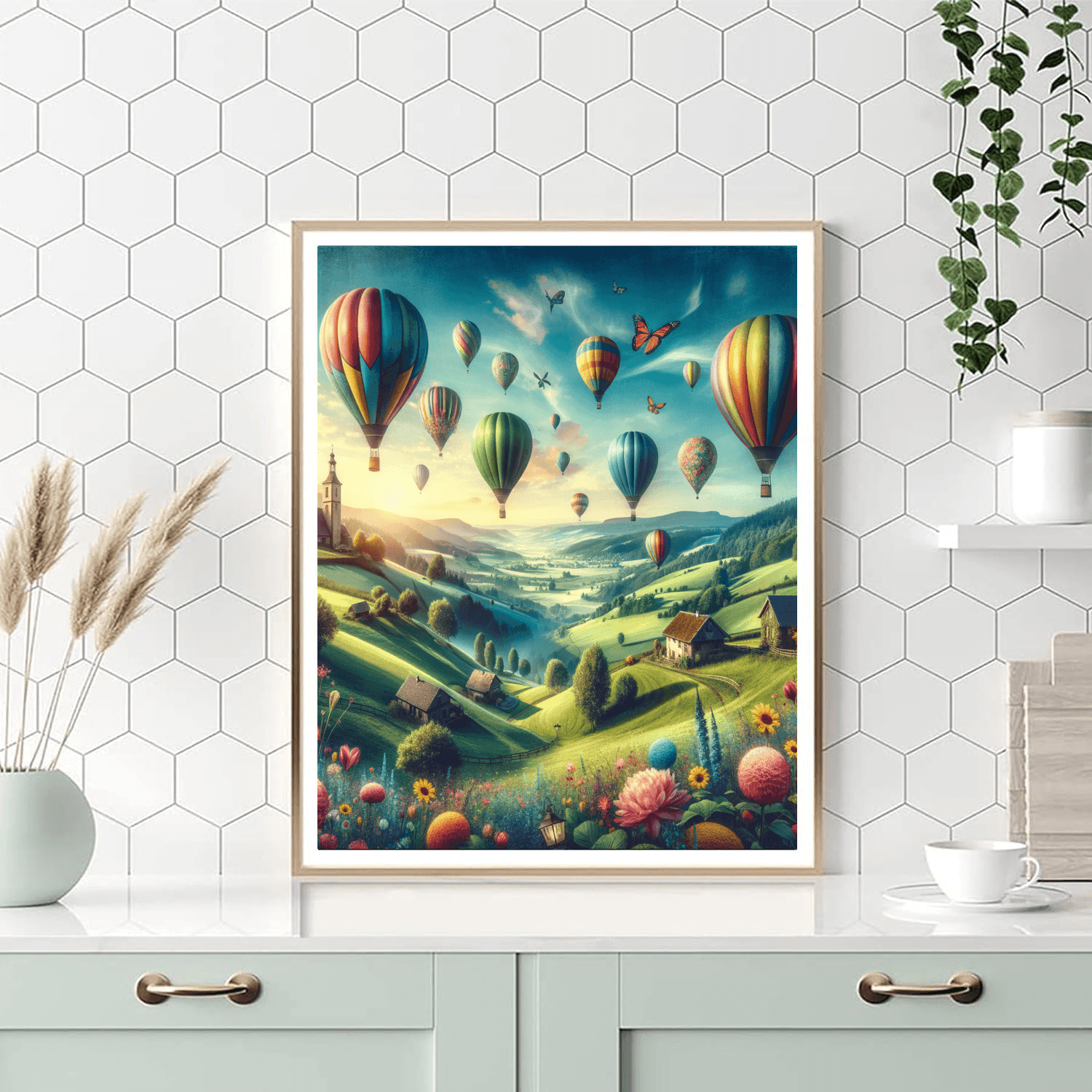 Vintage Hot Air Balloons - DIY Painting By Numbers Kit