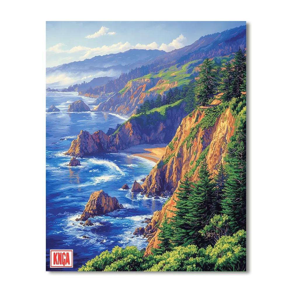 Big Sur - California, USA - DIY Painting By Numbers Kit