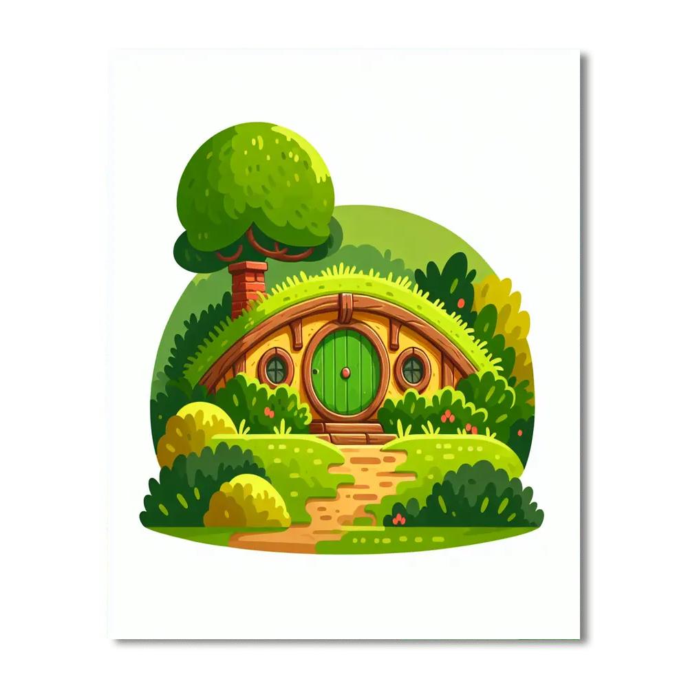 Cozy Hobbit Retreat - DIY Painting By Numbers Kit