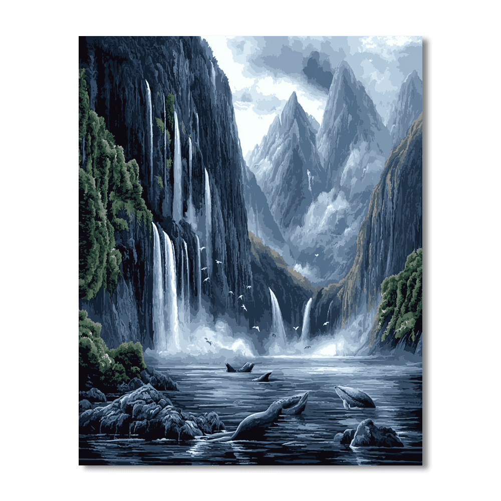 Milford Sound - New Zealand - DIY Painting By Numbers Kit
