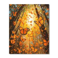 Monarch Butterfly Biosphere Reserve - Mexico - DIY Painting By Numbers Kit