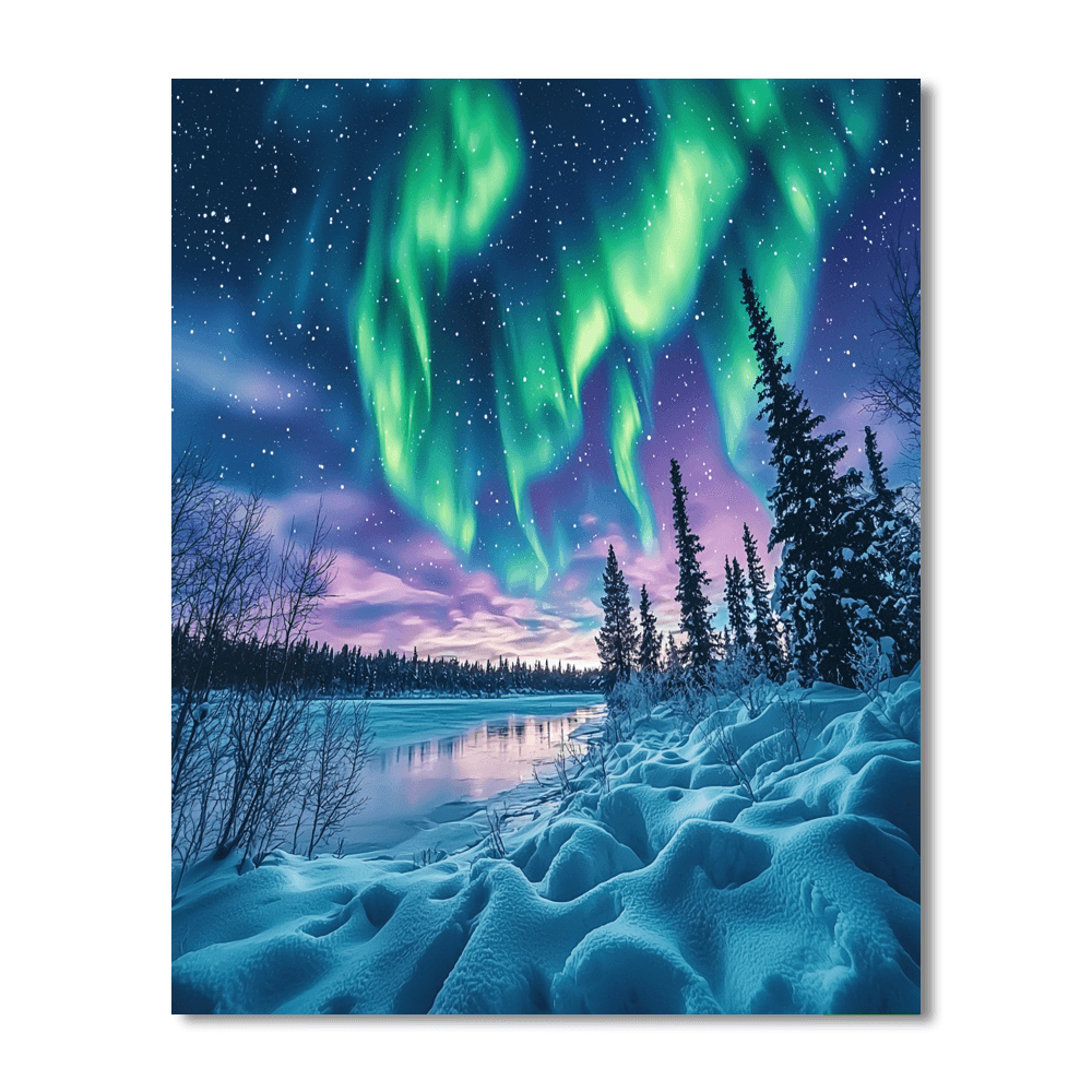 Northern Lights - Lapland - DIY Painting By Numbers Kit