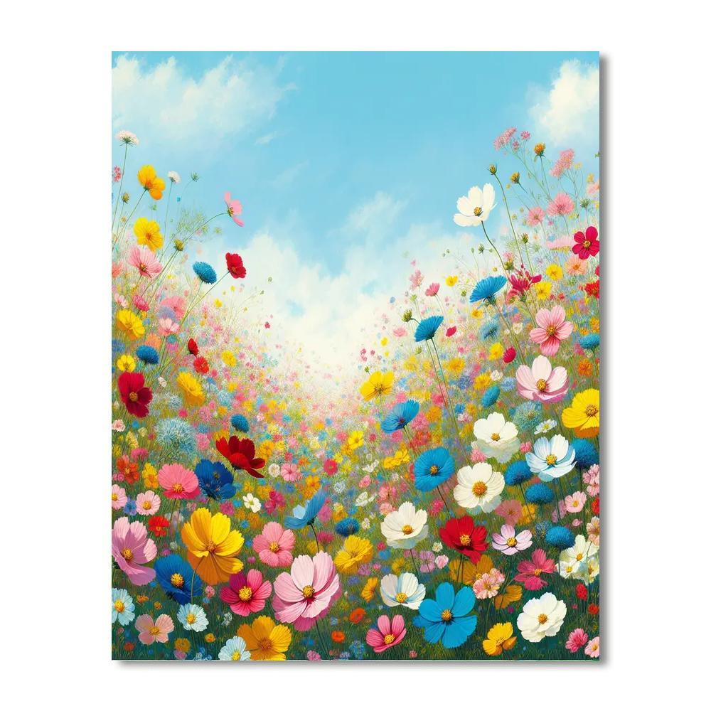 Wildflower Meadow in Bloom - DIY Painting By Numbers Kit