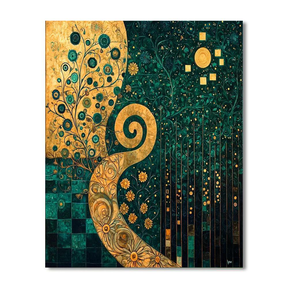 Gustav Klimt Inspired Golden Harmony - DIY Painting By Numbers Kit
