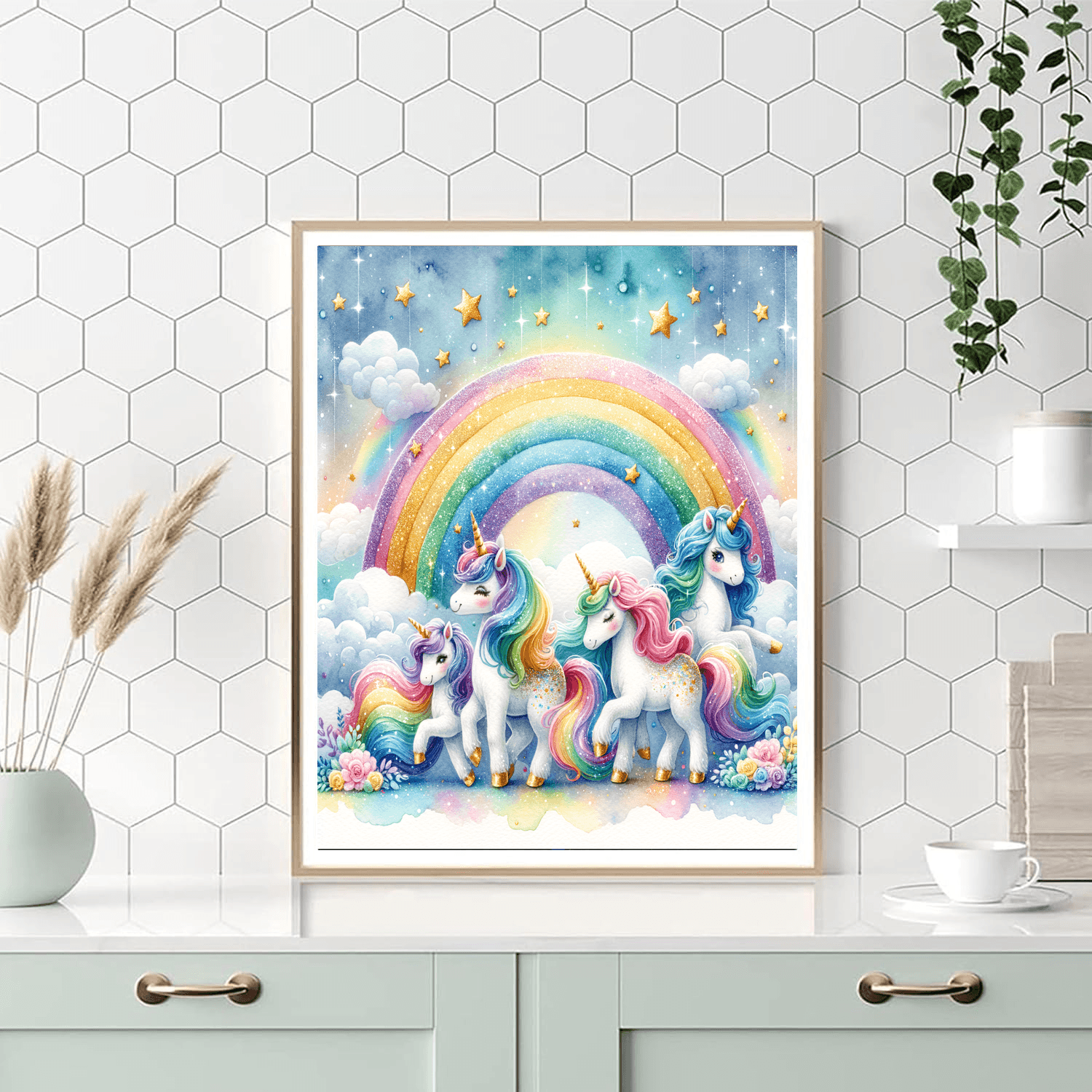 Sparkly Unicorn Dreams - DIY Painting By Numbers Kit