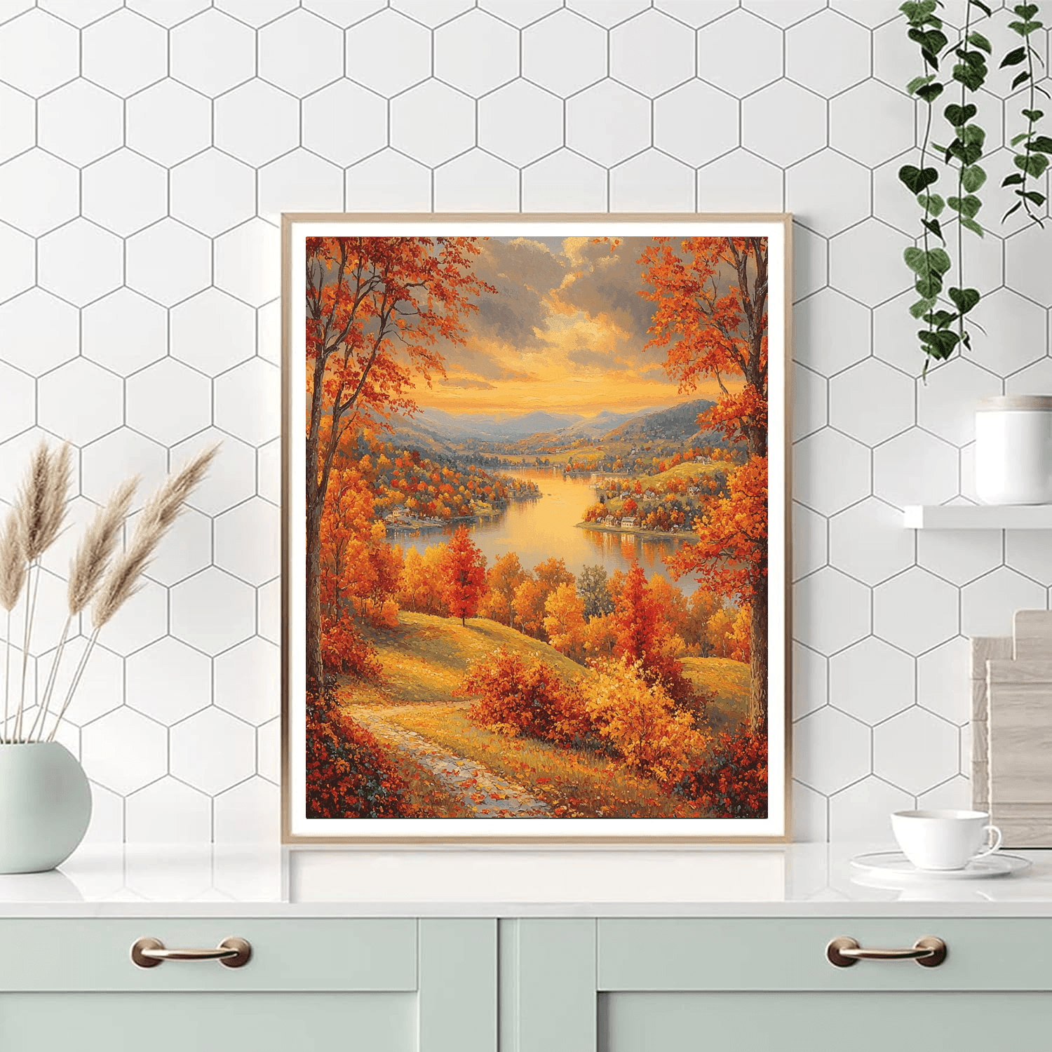 Kinkade Inspired Rustic Autumn - DIY Painting By Numbers Kit