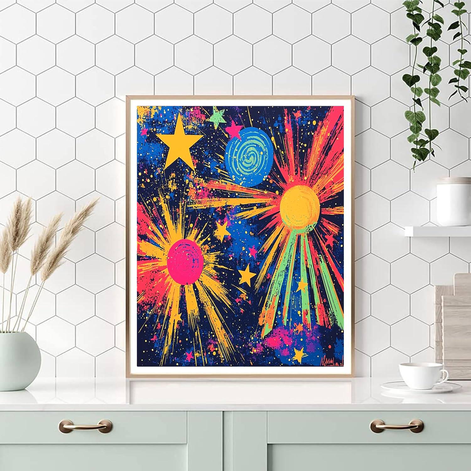 Andy Warhol Inspired Galactic Vision - DIY Painting By Numbers Kit