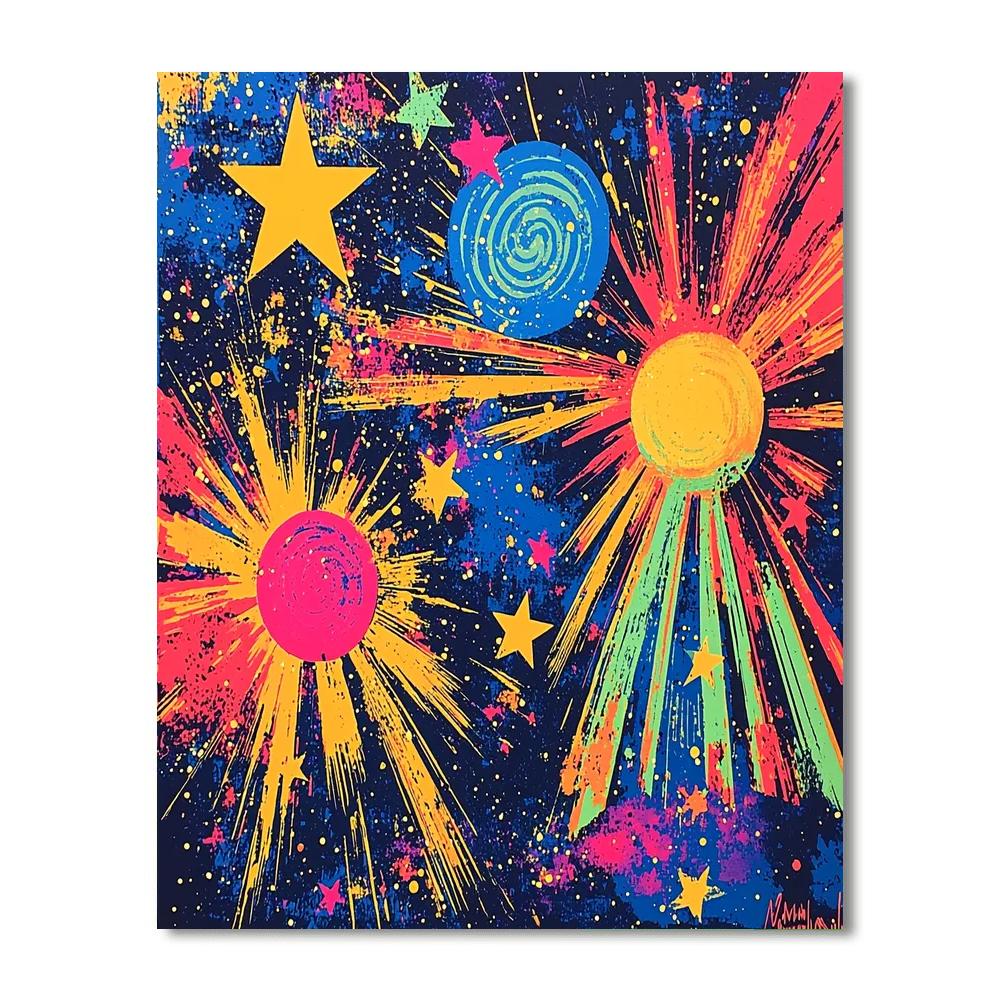 Andy Warhol Inspired Galactic Vision - DIY Painting By Numbers Kit