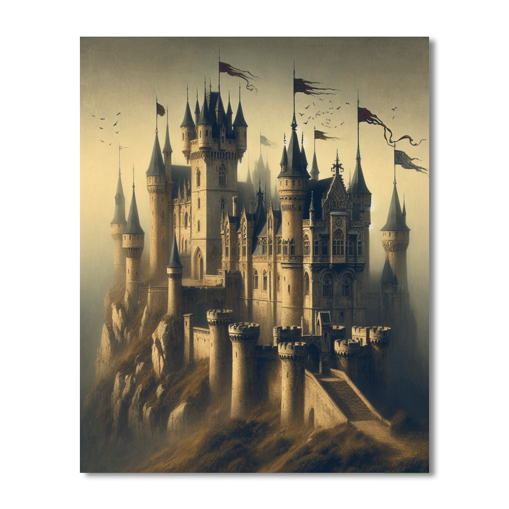 Medieval Castle Glory - DIY Painting By Numbers Kit