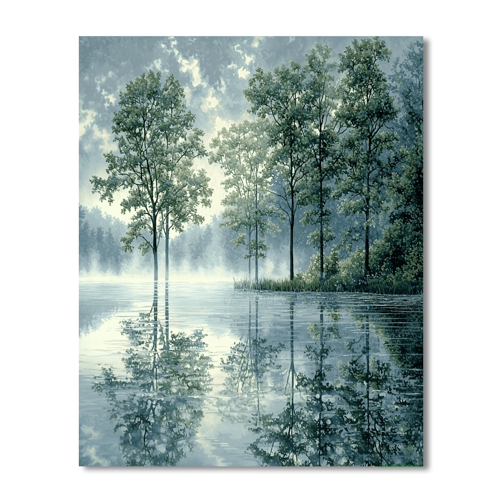 Kinkade Inspired Mystic Reflections - DIY Painting By Numbers Kit