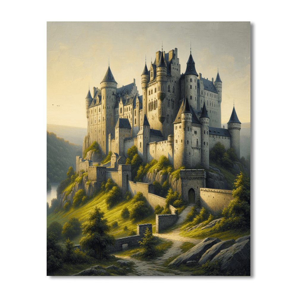 Historic Medieval Castle - DIY Painting By Numbers Kit