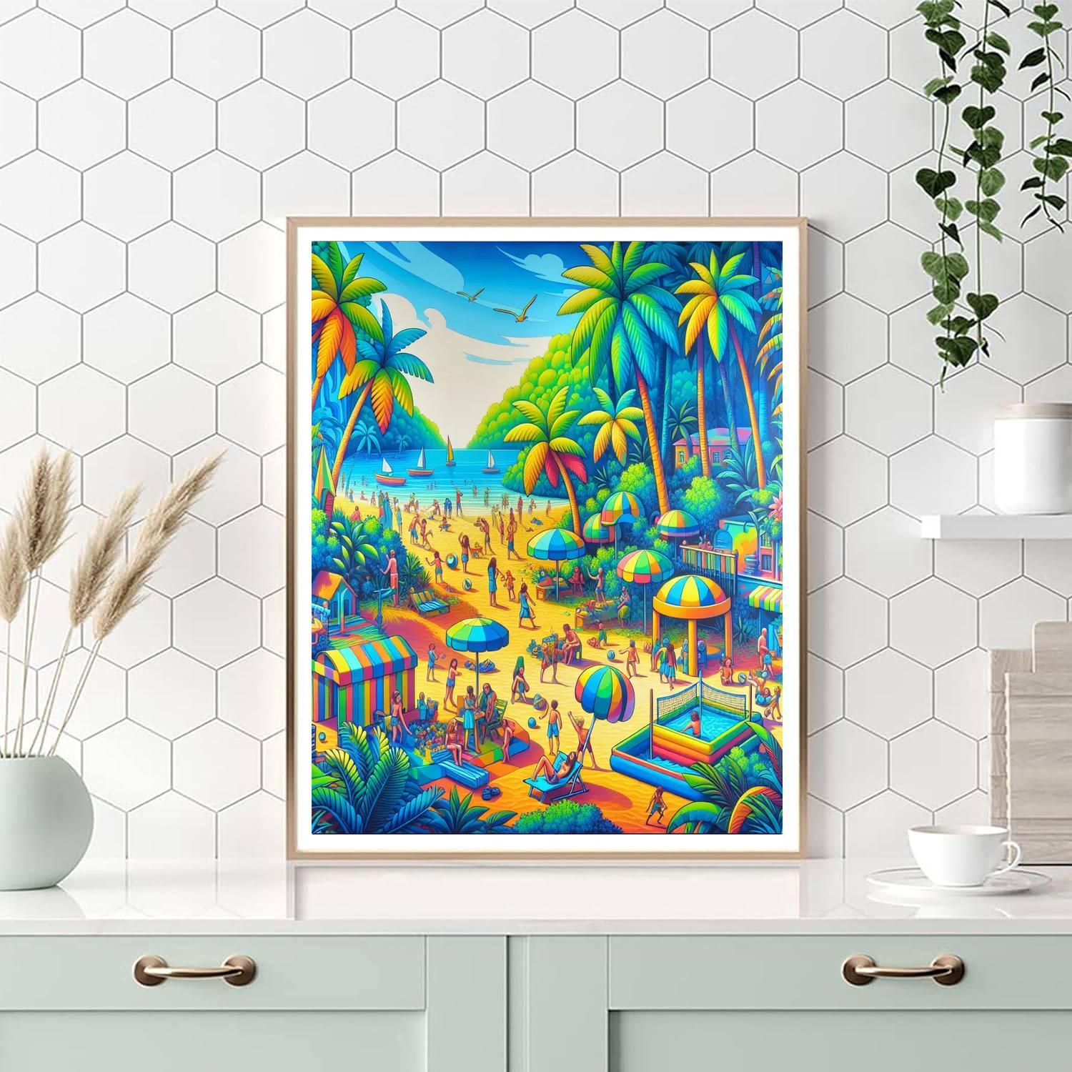 Lilo & Stitch's Tropical Paradise - DIY Painting By Numbers Kit