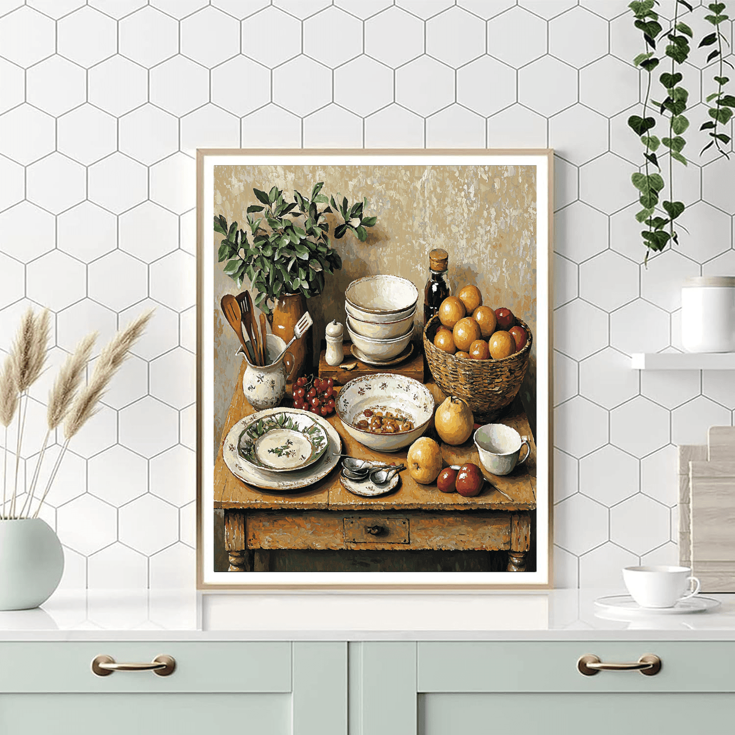 Morandi Inspired Culinary Delights - DIY Painting By Numbers Kit