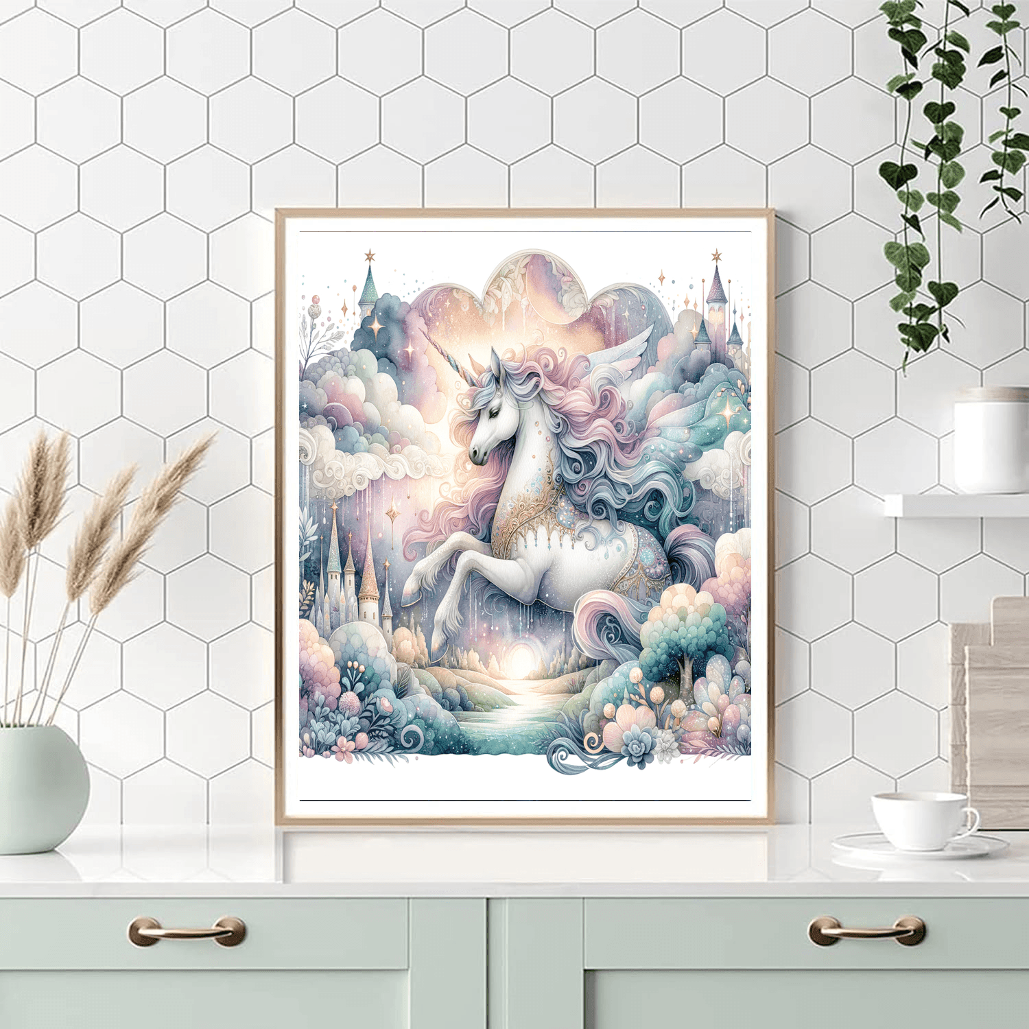 Magical Unicorn Fantasy Painting - DIY Painting By Numbers Kit