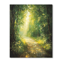 Claude Monet Inspired Glimmering Forest Path - DIY Painting By Numbers Kit