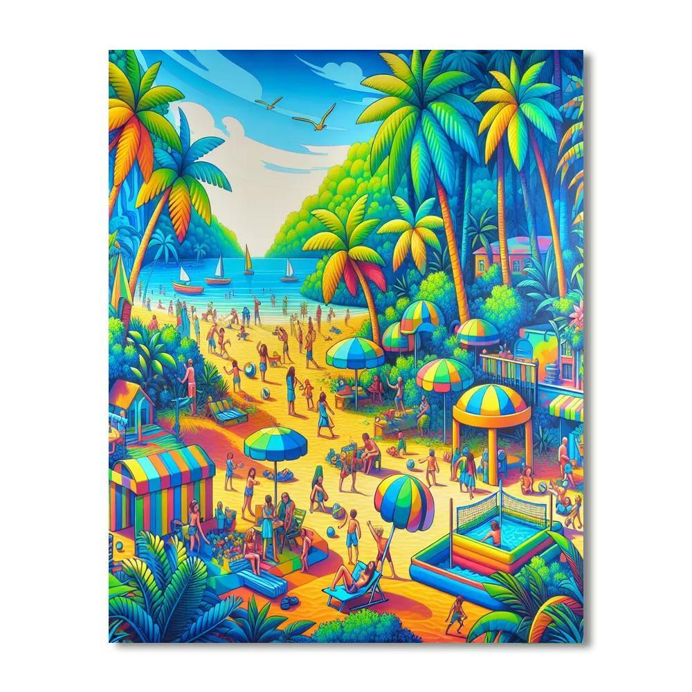 Lilo & Stitch's Tropical Paradise - DIY Painting By Numbers Kit