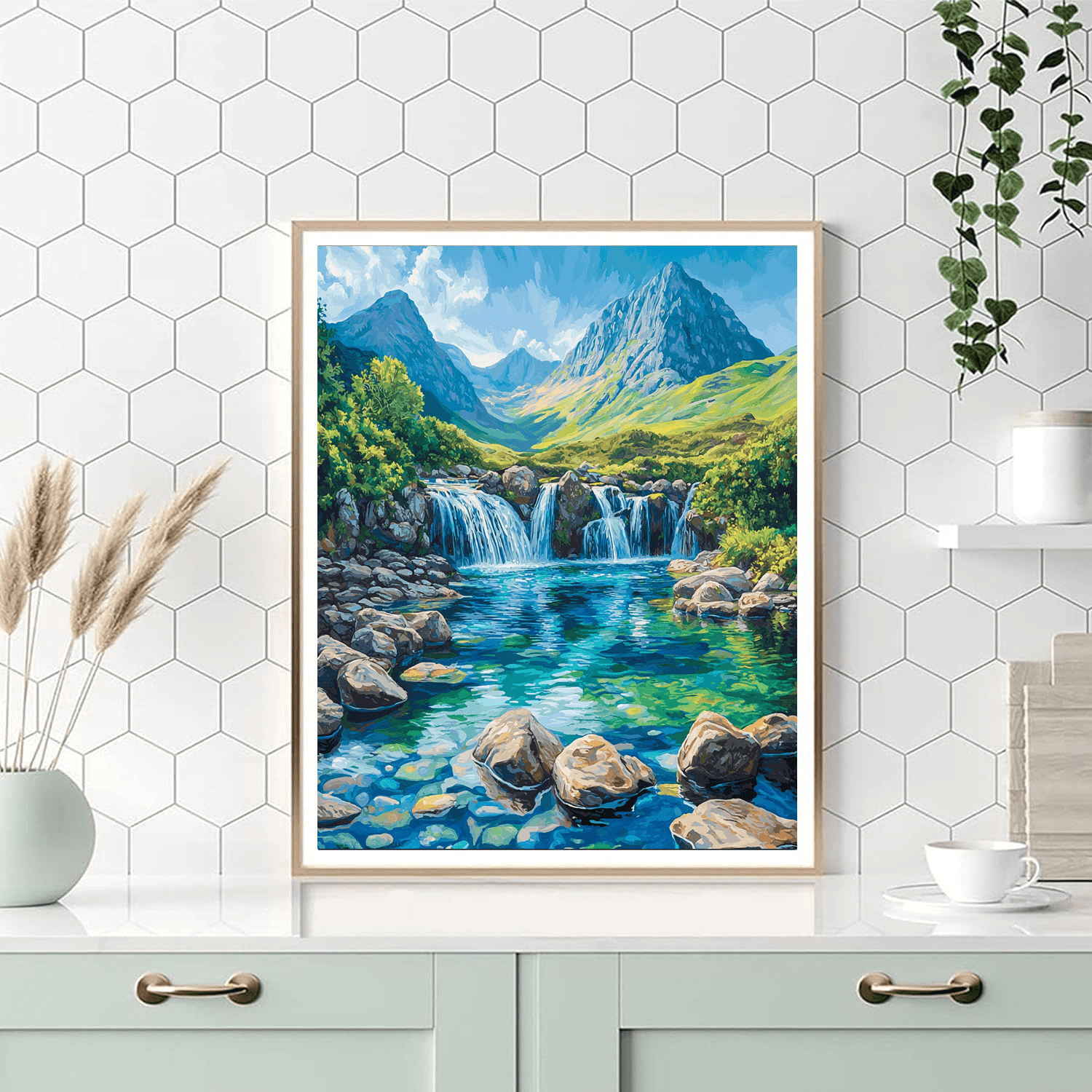 Isle of Skye Fairy Pools - Scotland - DIY Painting By Numbers Kit