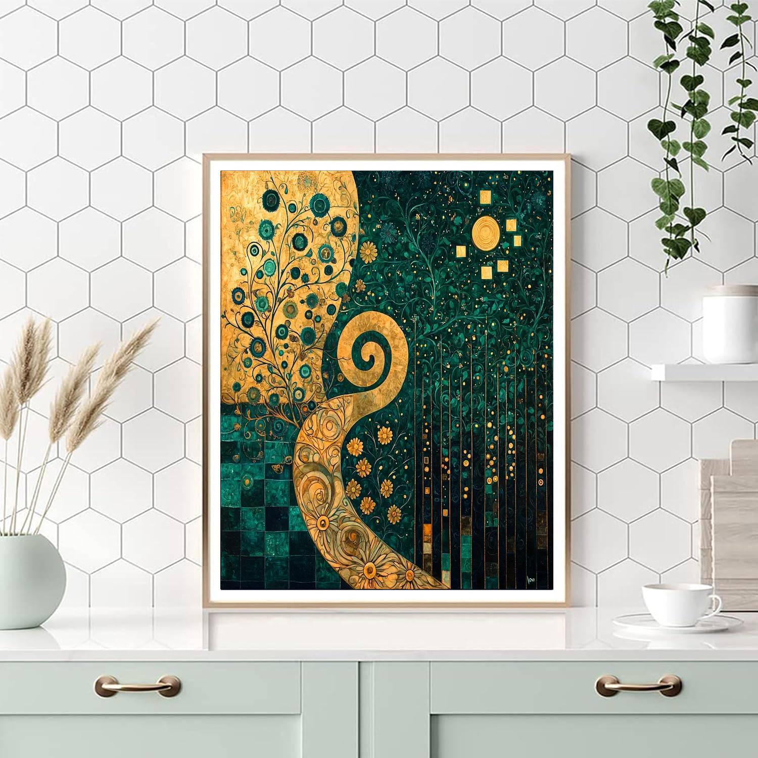 Gustav Klimt Inspired Golden Harmony - DIY Painting By Numbers Kit
